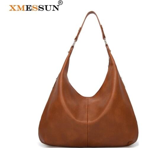 XMESSUN New Retro Large Capacity Shoulder Tote Bag 2021 Fashion High Quality Shopping Travel Bag Designer Casual Handbags K268