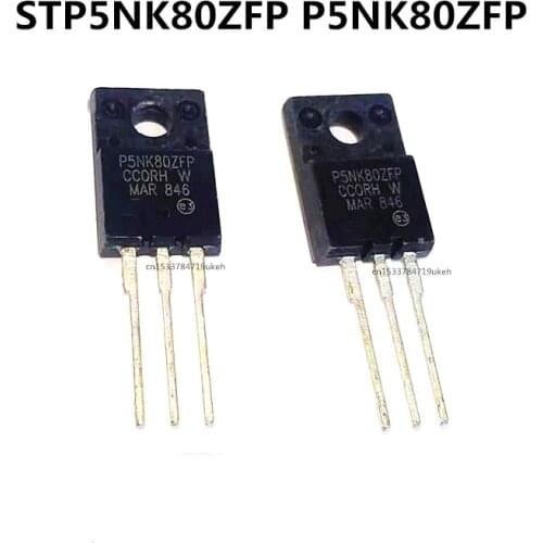 Original 5pcs/ STP5NK80ZFP P5NK80ZFP TO-220F 800V 4.3A