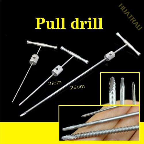 Orthopaedic instruments medical locking steel plate pulling drill self tapping self drilling T-shaped bone lifting drill for red