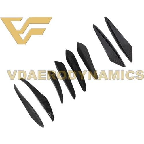 Suitable For 11-19 991 Porsche 911 Carrera S 4 4S GT3 RS Carbon Fiber Front Bumper Side Add On Lip Canards - 3 Styles to PICK