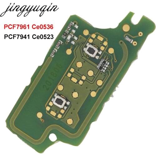 Jingyuqin ASK 2B Remote Flip Car Key Electronic Board For Peugeot 307 308 408 407 207 Citroen C2 C3 C4 PICASSO ID46 CE0536/523