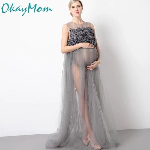 Maternity Photography Props Pregnancy Wear Party Evening Dresses Clothes Maternity Clothing For Photo Shoots Pregnant Dresses