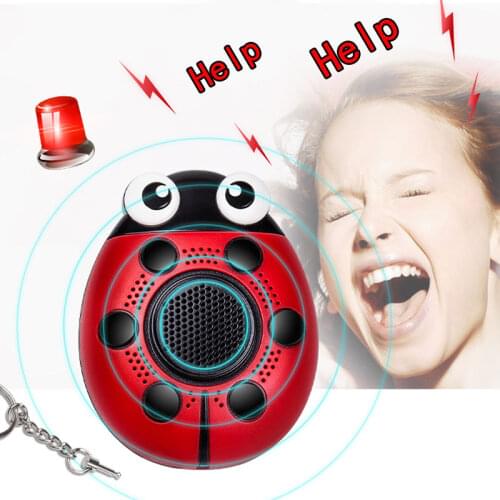 Self Defense Alarm 130dB Beetle Girl children Personal Security Alert Alarms SOS flashing speakers Keychain Emergency Alarm