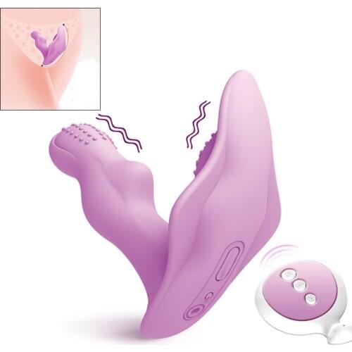 Silicone Wearable Vibrator Wireless Remote Control Butterfly Vibrating Panties G-spot Clitoris Stimulator Toys for Women Female