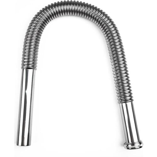 Stainless Steel Sink Drain Hose Siphon Flexible Sink 800mm Sink Drain Hose High Temperature Resistant Corrugated Basin Drain Fit