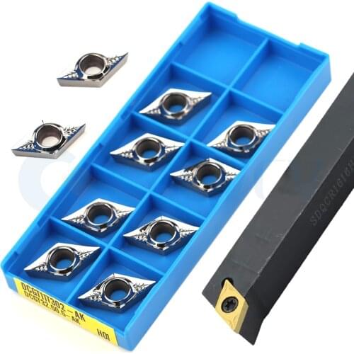 SDQCR1212H11 SDQCR1616 SDQCR2020 SDQCR2525 Lathe Machine External Turning Tools Holder +10Pcs DCMT CNC Carbide Insert Shockproof