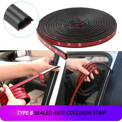 Universal Type B Automobile Rubber Sealing Strip Self-adhesive Rubber Strip Car Door Anti-collision Soundproof Strip