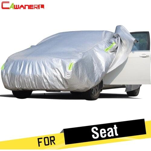 Cawanerl For Seat Cordoba Toledo Ibiza Thicken Car Cover Sun Shade Anti-UV Snow Rain Hail Protect Cotton Auto Cover Waterproof