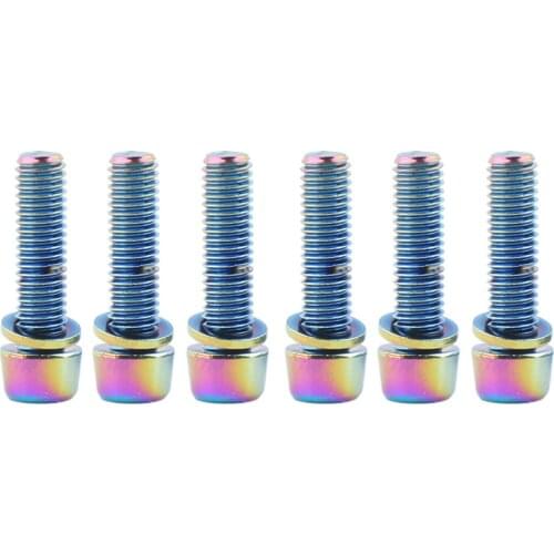 Pack 6 MTB Mountain Road Cycling Bike Bicycle Handlebar Stem Screw Bolts Replacement Parts Gear Accessories