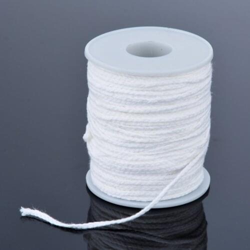 1 Roll 61M Length Candle Wax Core Cotton Square Braid Core Candle Making Supplies Durable DIY Crafts Accessories