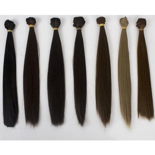 1PCS 25CM SD BJD Hair Wig DIY Synthetic Fiber Straight Hair For Dolls