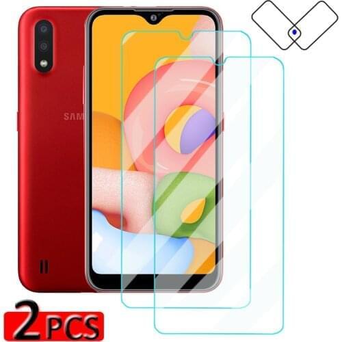 2 pcs samsunga01 Protective Glass for Samsung Galaxy A01 M01 Core Screen Protector On A 01 M 0 1 a01core m01core Tempered Film