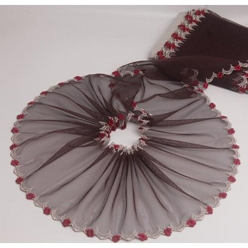 2yards Many Kinds Mesh Embroidery Lace Trim Handmade DIY Garment Needlework Sewing Accessories Fabric Clothing Decoration