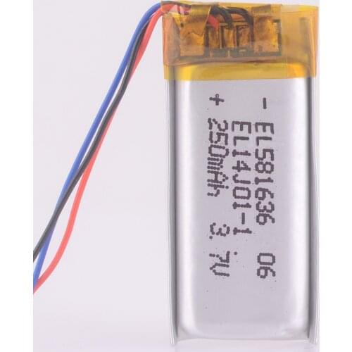 3lines 581636 3.7V 250mah Li-polymer Rechargeable Battery FOR Sex Toys DVR Papagou260 318 360 760 P1W H20 video recorder 601535