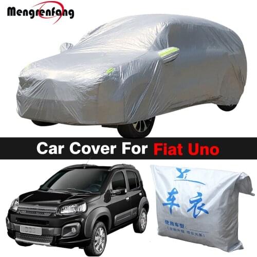 Outdoor Car Cover Sun Shade Anti-UV Rain Snow Protection Dust Proof Auto Cover For Fiat Novo Uno Mille