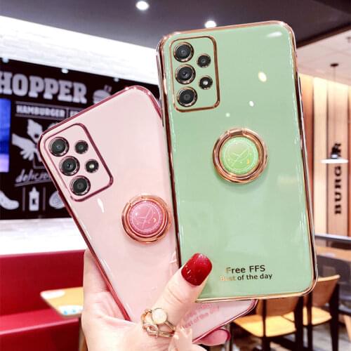 Holder Case For Samsung A72 4G Case Soft Silicone Stand Cover For Samsung Galaxy A52 phone Case A725F 4G A 72 Shockproof Fundas