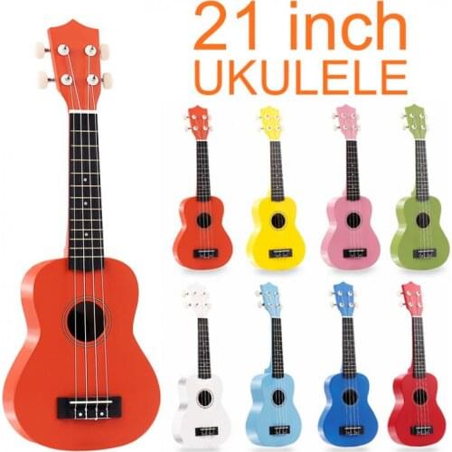 21Inch Soprano Ukulele Carbon Fibe 4 Strings Hawaiian Guitar Musical Instruments Colorful Guitar for Children and Music Beginner