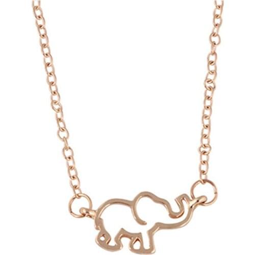 GOINHOT 12pcs/lot 2018 New Fashion Elephant Necklaces Chain Animal Pendants Necklaces Woodland Jewelry gifts