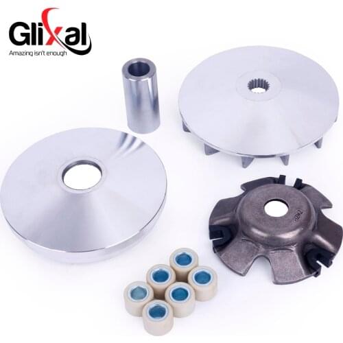 GY6 125cc 150cc Variator Kit Front Clutch Drive Pulley with Roller weights for 152QMI 157QMJ Chinese Scooter Moped Go Kart UTV