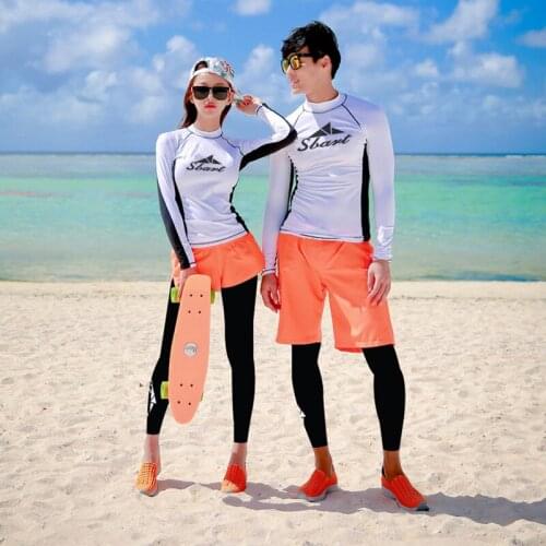 4 Pcs Womens Rashguards set Swimsuit with Compression Pants, Bra Long Sleeve Shirts and Loose Fitting Shorts Rash Guards Mens