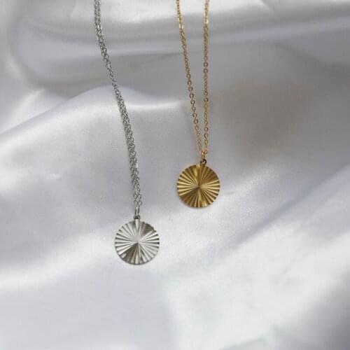 Joolim Round Shape Pendant Necklace Dainty Necklace Costume Jewelry