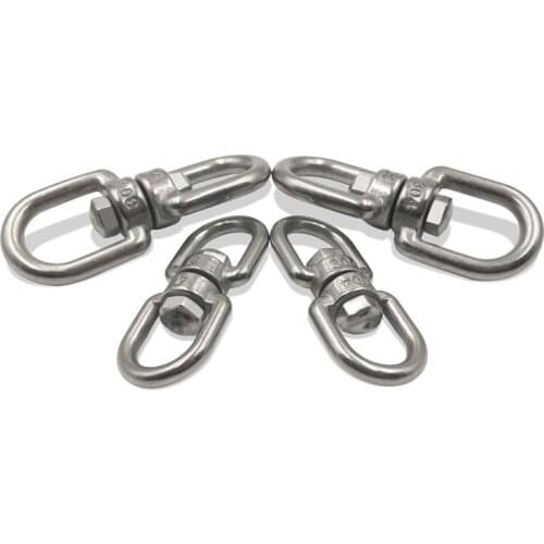 M3/4/5/6/8/10/12/14/16/20 Thickness 304 Stainless Steel Double End Eye Swivel Hook Shackle