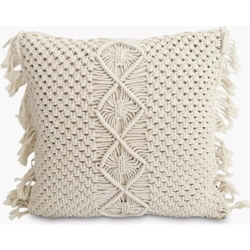 Pillows Case Cushion Cover Home Sofa Decorative Living Room Cream Macrame Cushion Cover Spider
