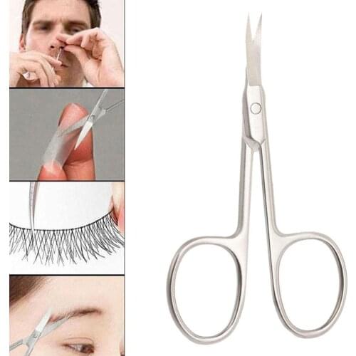 1Pc Pointed Curved Scissors Manicure Scissor Arc Tip Scissor Professional Steel Nail Dead Skin Remover Salon Nail Tool