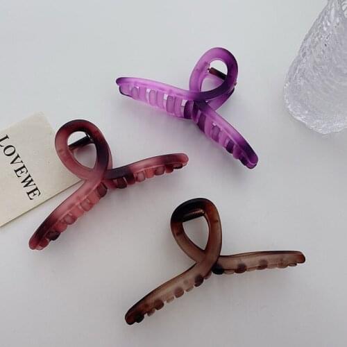 Suitable For A Lot Of Hair ! 1 Korea Extra Large Hair Grab Acrylic Frosted Cross-Plate Hair Grab Clip Shark Clip