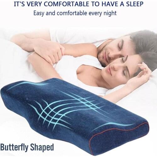 Memory Foam Pillow Neck Massage Ergonomic Curve Cervical Neck Orthopedic Pillow Cushion Massage Pillows Bed Neck Head Sleep L9N6