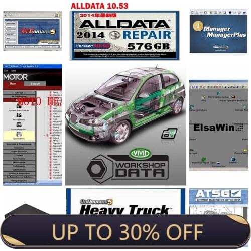 2021 Auto Maintenance Software Alldata V10.53 1TB Hard Drive 50 Software Alldata Mit-Chell Heavy Truck Vivid Seminar ATSG 3.1V