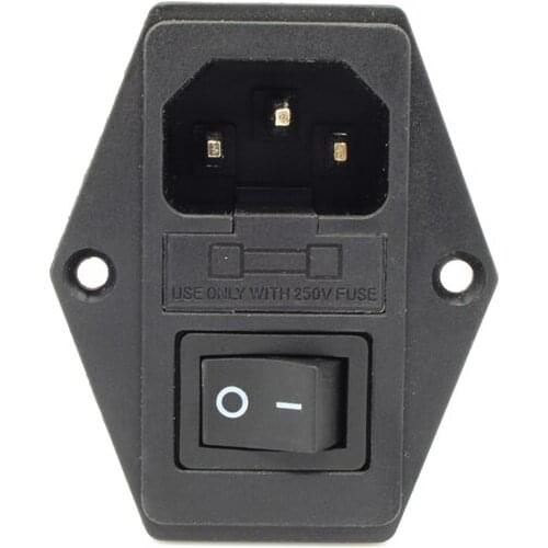 DIY Toy 3D Printer Outlet Maketrbot Power Socket/Plug With Switch Fuse For DIY 3D Printer Toy Accessory Part