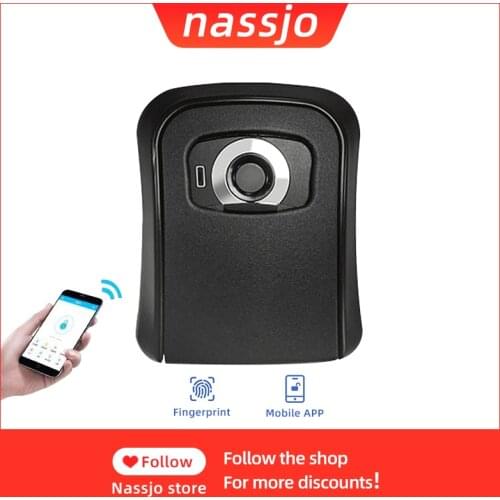 Nassjo Keybox Lock Key Safe Box Outdoor Wall Mount Combination unLock Hidden Keys Storage Box Security Safes For Home Office