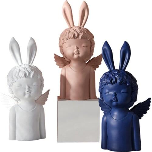 37CM NORDIC ANGEL FIGURINE HEALING ANGEL FIGURE ART SCULPTURE DECORATION RESIN CRAFT EUROPEAN HOME DECORATION ACCESSORIES R4563