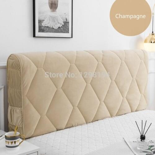 Thicken Headboard Cover Soft Bed Back Cushion Cover All-inclusive Headboard Decoration Machine Washable Queen King