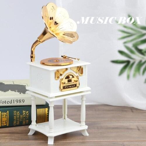 Eight-tone Gramophone Retro Music Box Mini Classic and Nostalgic Style Exquisite Design