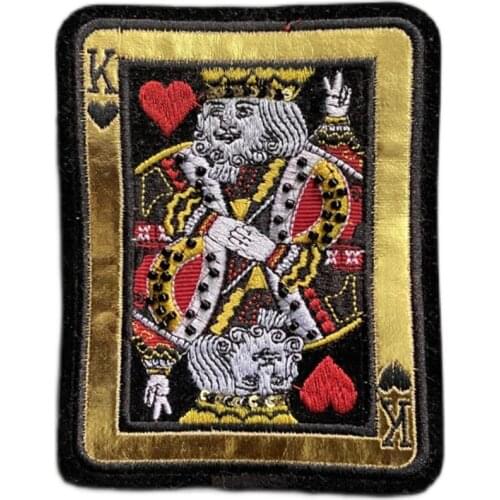 Embroidered Poker K Fashion Clothes Denim T-shirt Patch Home Mural Clothing Accessories New DIY Handmade Stitch Printing Decals