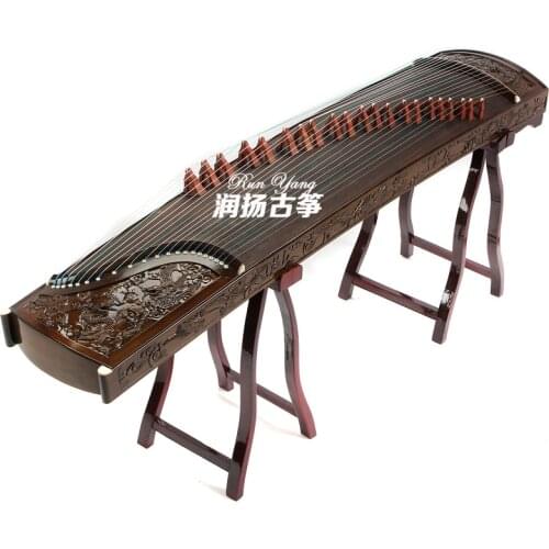 High Quality Professional New Nanmu Guzheng Master Handmade Phoebe 9 Dragon Solid Wood Playing Guzheng Chinese 21 Strings Zither