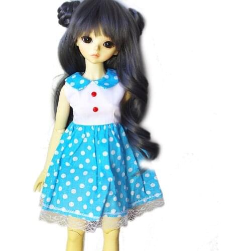 [wamami] 124# Fashion Dots Blue Clothes/Dress 1/6 SD AOD DOD BJD Dollfie