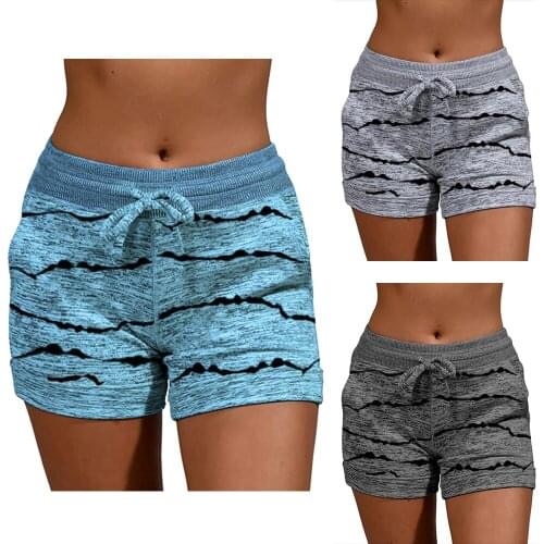 WomenS Shorts Striped Sports Pants Casual Shorts Lightweight Quick-Drying Shorts Adjustable Wide Belt Yoga Shorts With Pockets