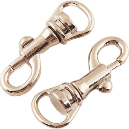 10 pcs Swivel Trigger Clips Snap Hook Silver Spring Keyring Satchel Bag Belt Strap Clasp Buckle Snap Clip Trigger Craft DIY