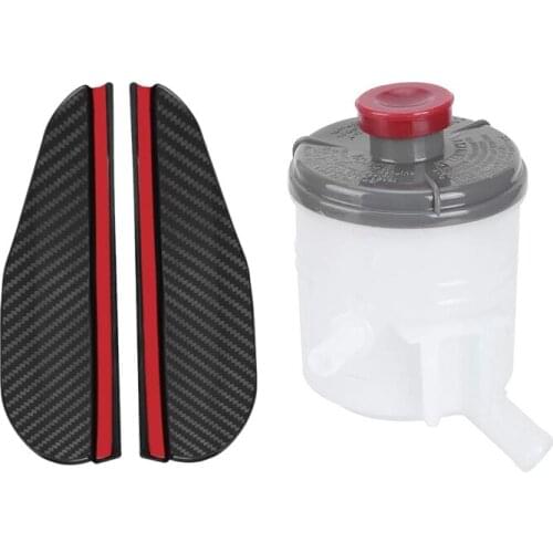 2Pcs Car Side Rear View Mirror Rain Eyebrow Visor & 1x Fluid Reservoir Oil Tank Bottle for HONDA CIVIC ES1 ES5 2001-2005