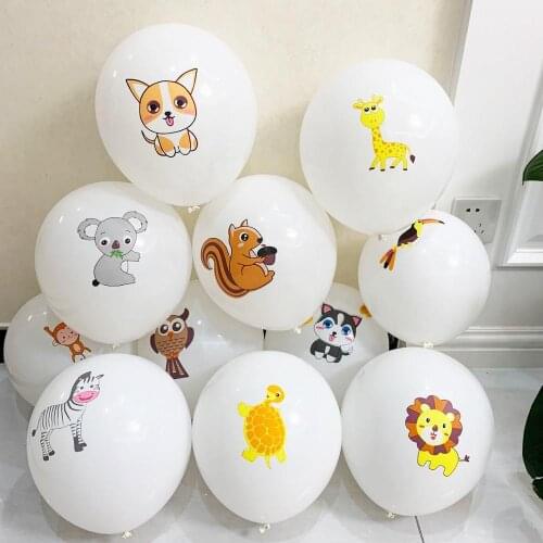 20/ 50/100pcs Cartoon animal Helium Balloon squirrel lion Children 's Birthday Party Decoration Balloon Kid Toy Children 's Day