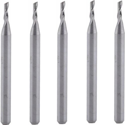 5Pcs 3.175x1.5x5mm Single Flute Milling cutters for Aluminum CNC Tools Solid Carbide,aluminum composite panels