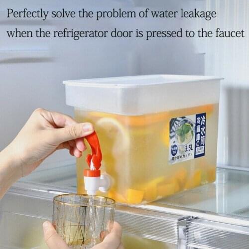 Large Refrigerator Cold Kettle With Faucet Lemonade Bottle Drinkware Kettle Pot Beverage Dispenser Cool Water Bucket Kitchen