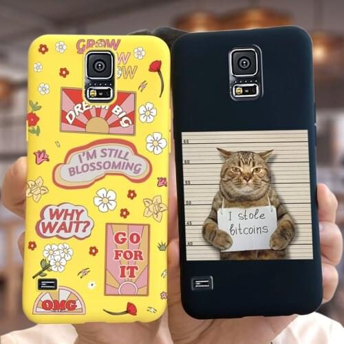 For Samsung Galaxy S5 Case SM-G900F Soft TPU Back Cover Cute Cartoon Fundas For Samsung S5 S 5 GalaxyS5 Phone Cases Bumper 5.1