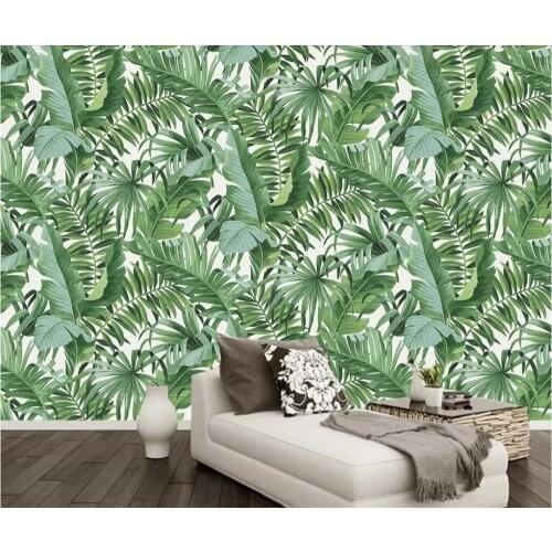 Beibehang Custom Wallpapers 3d Photo Stereo Murals Hand Painted Tropical Rainforest papel de parede Plant Background Wall paper