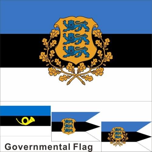 Estonia Governmental Flag OUTDOOR INDOOR BANNER ALBANIAN Arms 90x150cm National Banner Parade/Festival/3x5ft