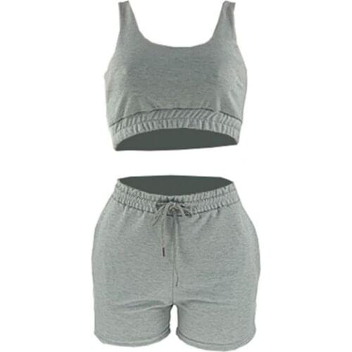 Sumemr Sets for Women Yoga Suit Double Vest Strong Sweat Absorbing Polyester Breathable Skinny Clothing for Sport