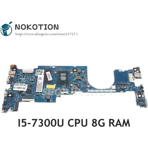 NOKOTION 6050A2848001-MB-A01 920053-601 920053-001 For HP EliteBook X360 1030 G2 Laptop motherboard i5-7300U 2.60GHz 8GB Ram